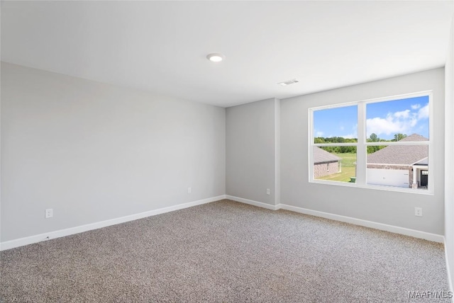 view of carpeted empty room