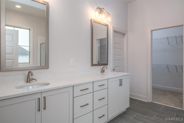 bathroom featuring vanity