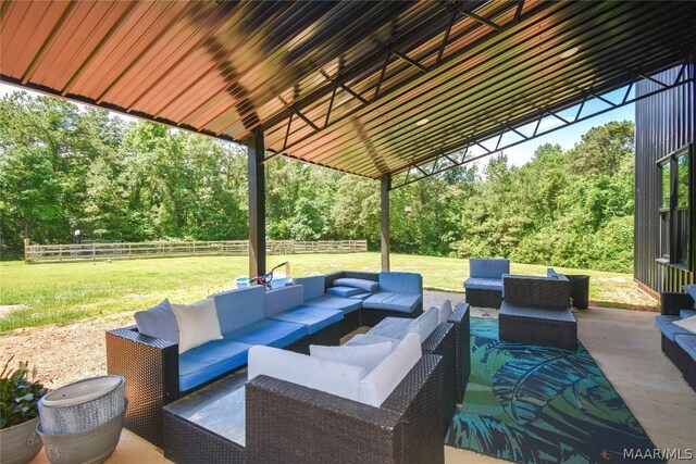 view of patio / terrace featuring an outdoor hangout area