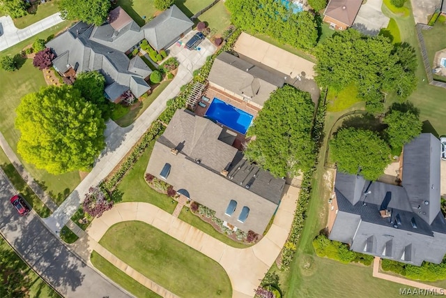 aerial view featuring a residential view