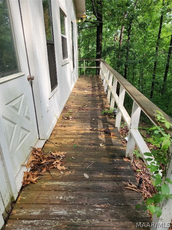 view of wooden deck