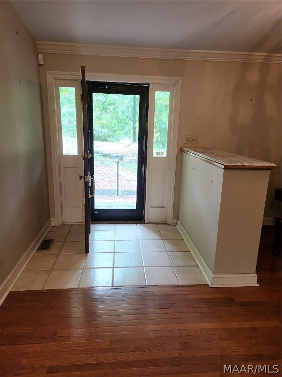 entrance foyer featuring light hardwood / wood-style floors