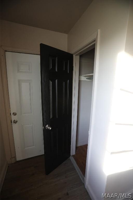 interior space featuring dark hardwood / wood-style floors