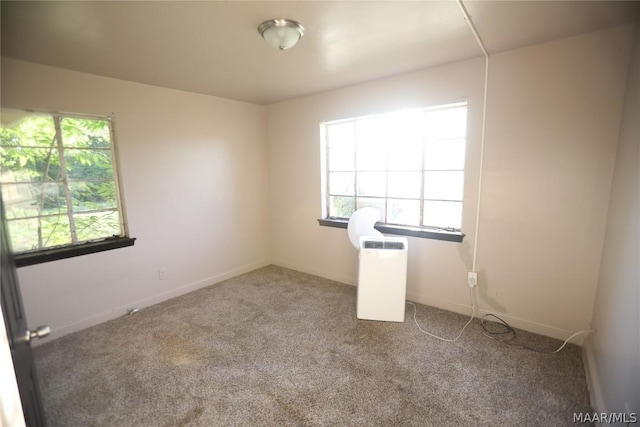 spare room with a healthy amount of sunlight and carpet floors