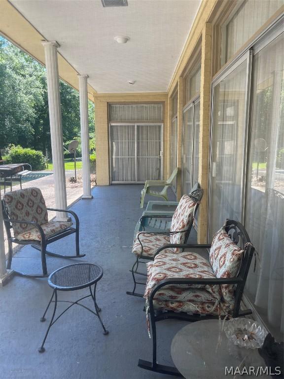 view of patio / terrace featuring covered porch