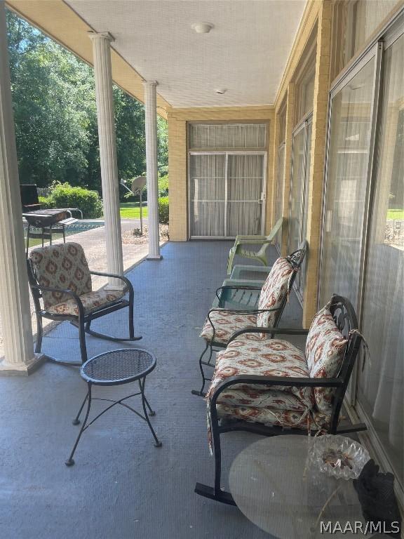 view of patio / terrace with a porch