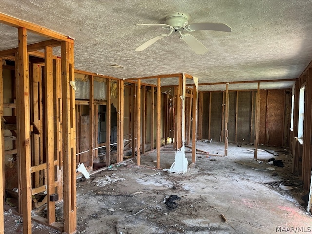 miscellaneous room featuring ceiling fan