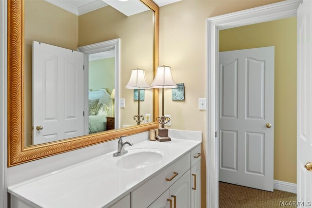 bathroom with large vanity