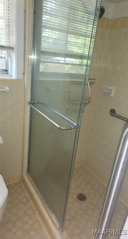 bathroom with walk in shower