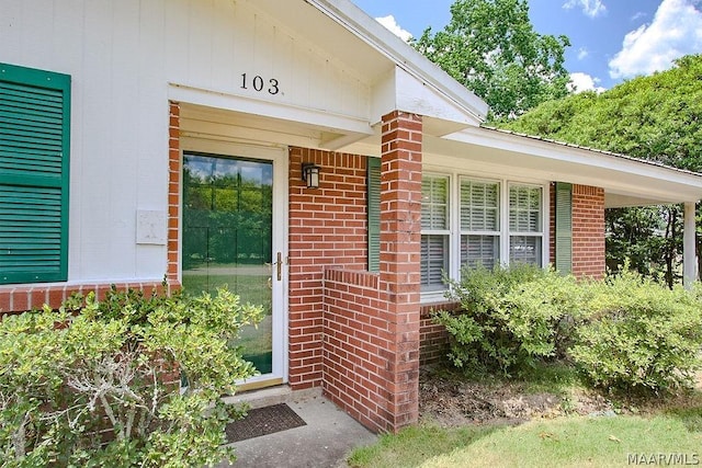 view of doorway to property