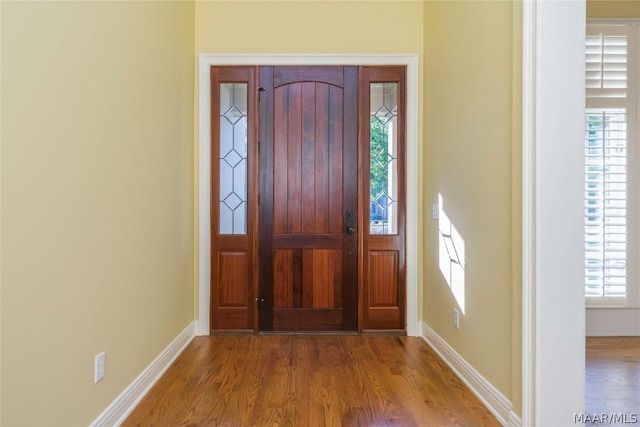 entryway featuring light hardwood / wood-style floors