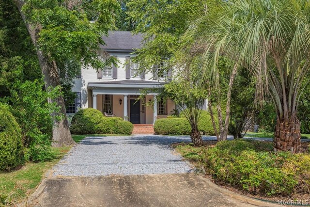 view of front of property with a porch