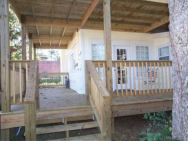 view of wooden terrace