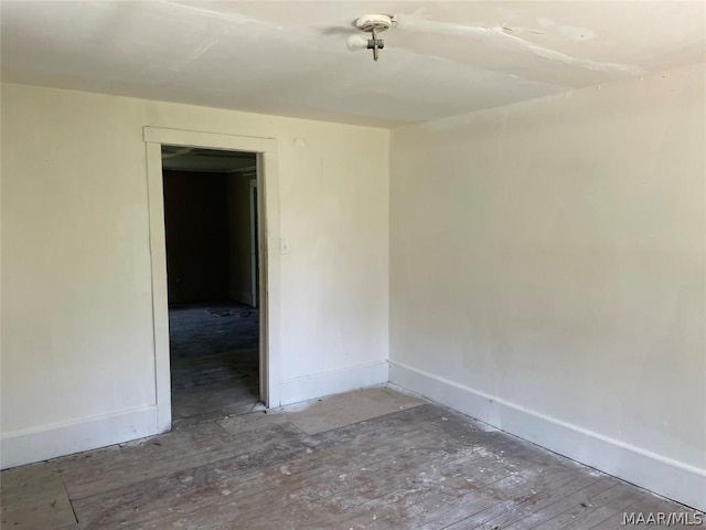 view of spare room