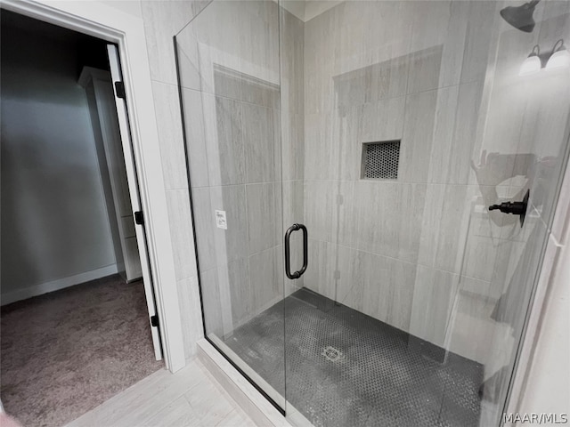 bathroom with walk in shower