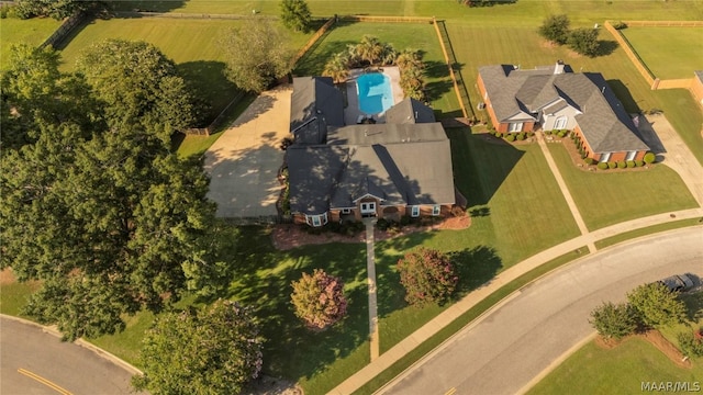 bird's eye view featuring a rural view