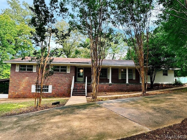 view of ranch-style home