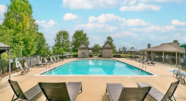 1426 Barret Park Way, Montgomery, AL 36117 - community pool featuring a patio and a gazebo