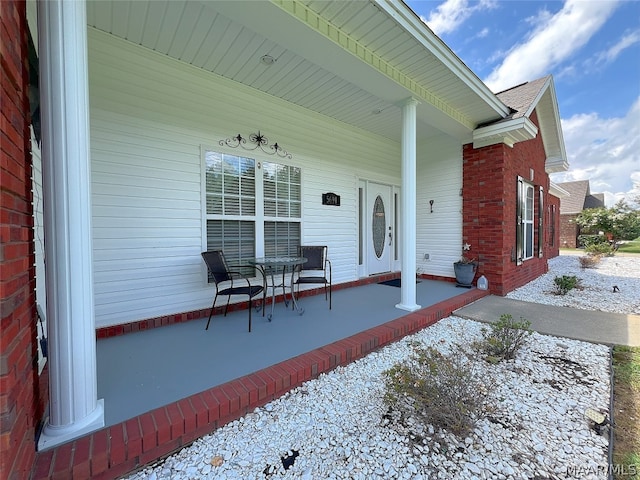 view of patio / terrace featuring covered porch