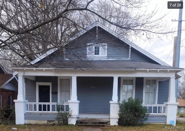 1839 Winona Ave, Montgomery, AL 36107 - view of front of home with covered porch and a shingled roof