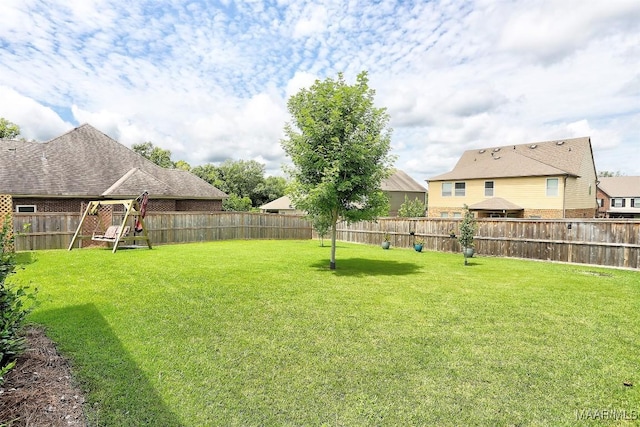 view of yard featuring a playground