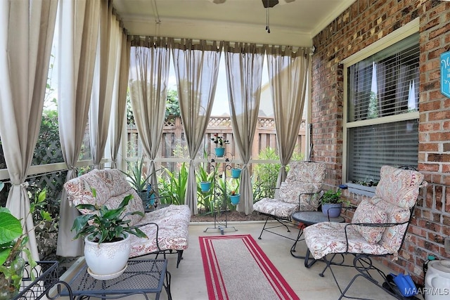 view of sunroom