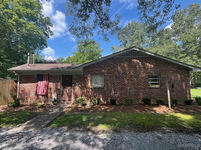 view of ranch-style house