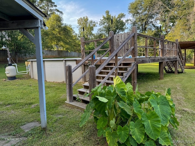 view of jungle gym with a lawn