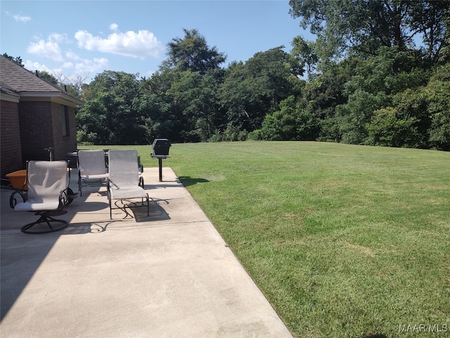 view of yard with a patio