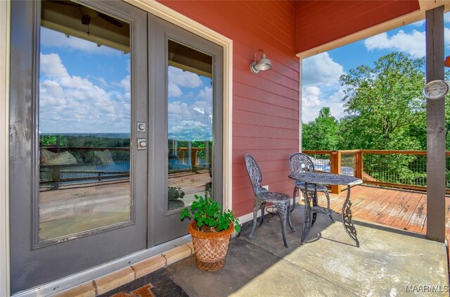 1086 Riverknolle Rd, Tallassee, AL 36078 - exterior space featuring a deck and french doors