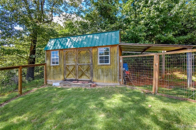1086 Riverknolle Rd, Tallassee, AL 36078 - view of outbuilding with an outdoor structure and fence