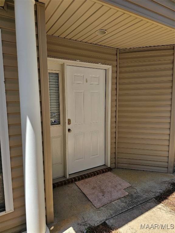 view of doorway to property