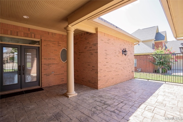 view of patio / terrace with french doors