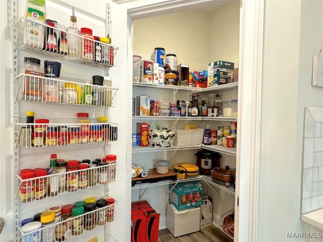 view of pantry