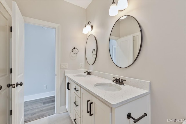 bathroom featuring vanity