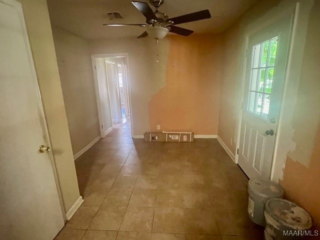 interior space with tile patterned flooring