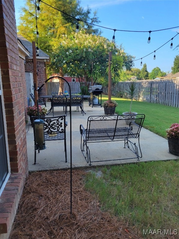 view of patio featuring grilling area