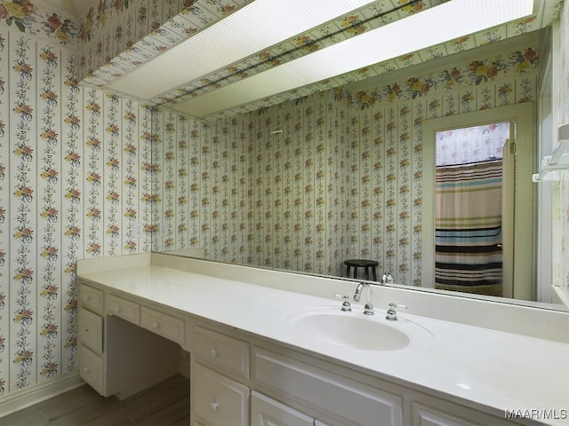 bathroom with vanity