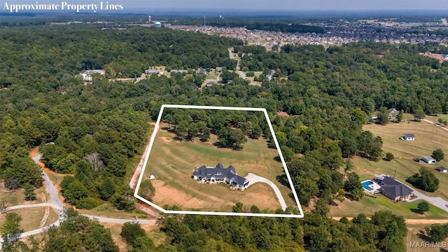 birds eye view of property