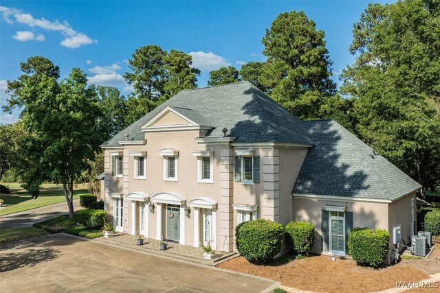 view of front of house with central AC