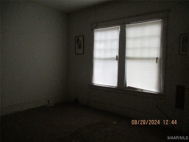 view of spare room