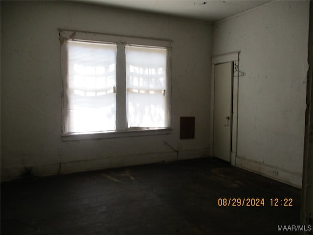 view of spare room