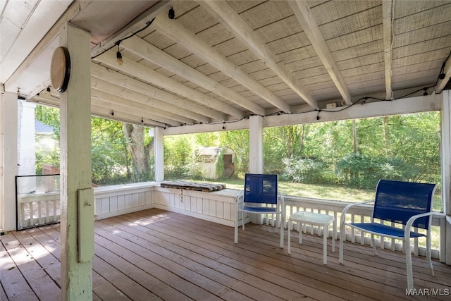 view of wooden deck