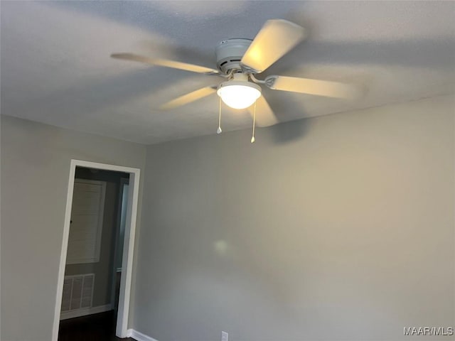 spare room featuring ceiling fan