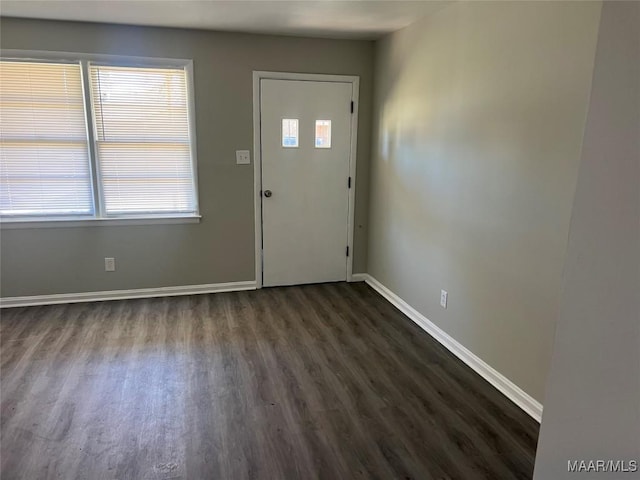 foyer featuring dark hardwood / wood-style floors