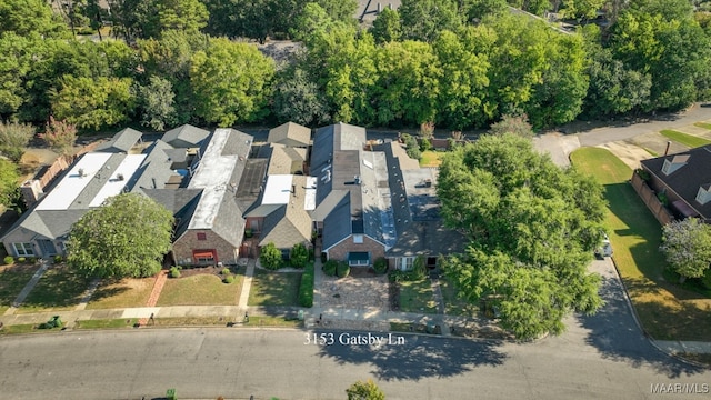 bird's eye view with a residential view