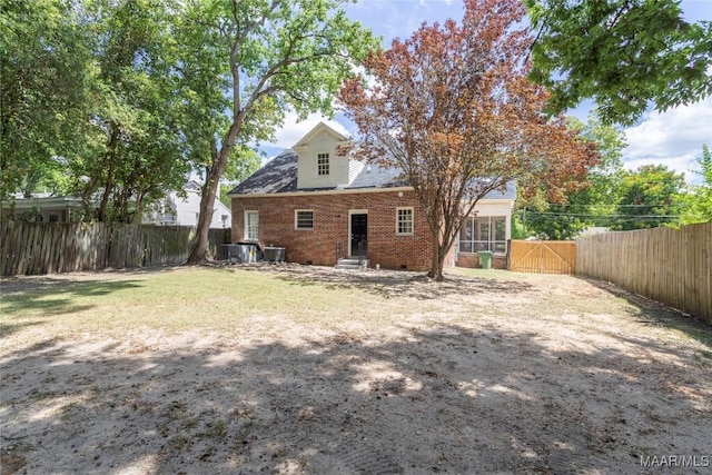2056 Gorgas St, Montgomery, AL 36106 - rear view of property with entry steps, fence private yard, and brick siding