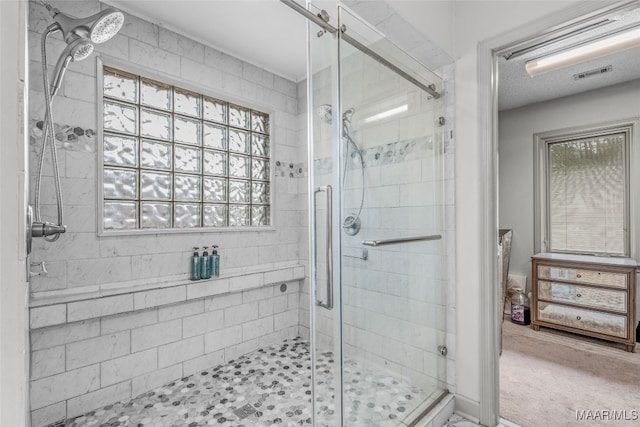 bathroom with walk in shower