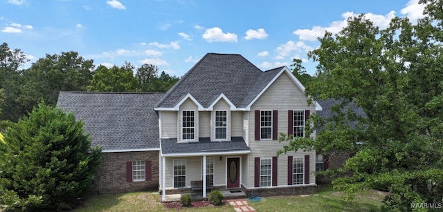 view of front of house with covered porch