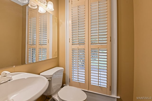 bathroom featuring sink and toilet